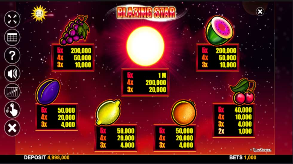 blazing star spielen